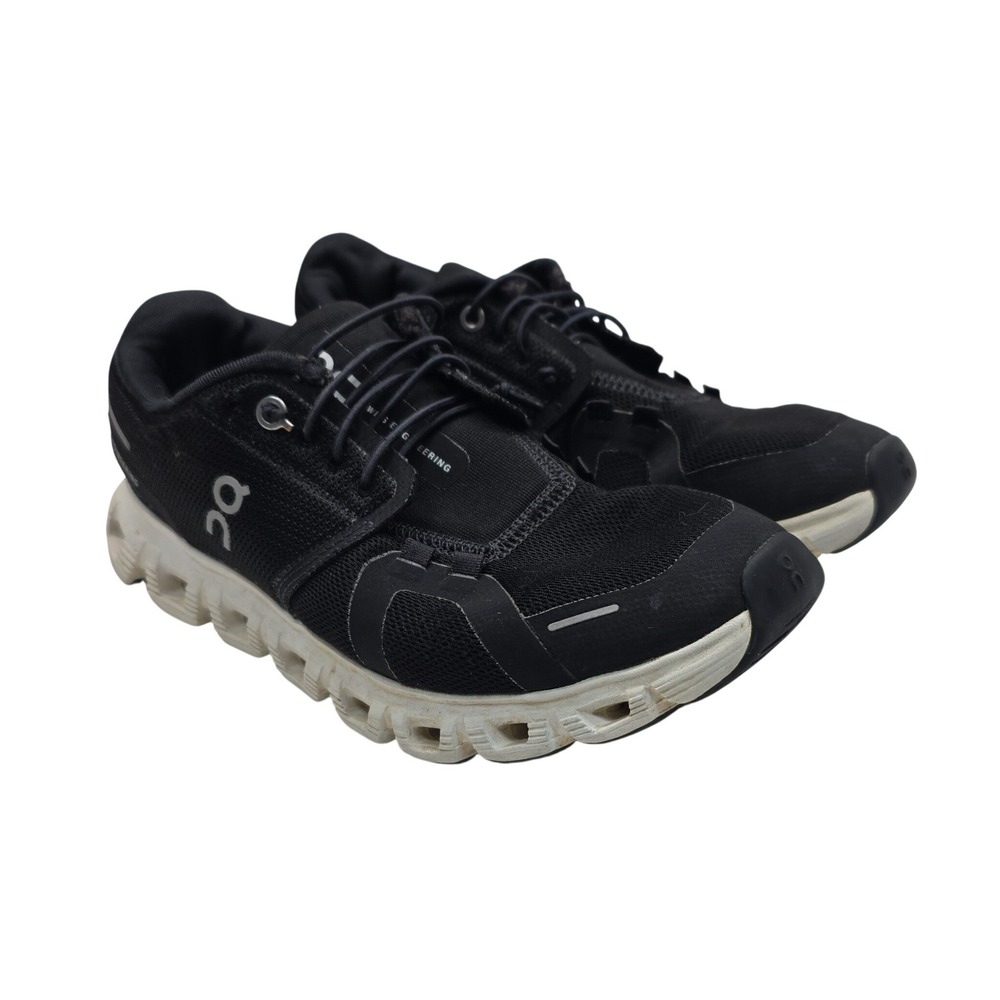 On Running Cloud 5 Mens Black White Athletic Sneakers 3WF10860299 US 7